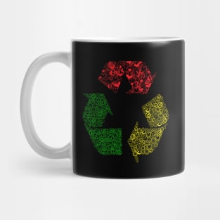 Recycle Peace Love and Happiness Mug